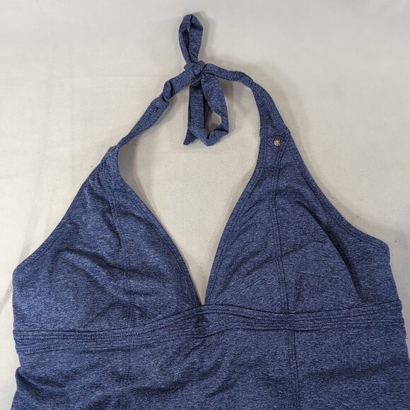 Athleta Purple Halter Tank Top Women's M Medium Built in Bra Heather Sleeveless - Picture 2 of 11